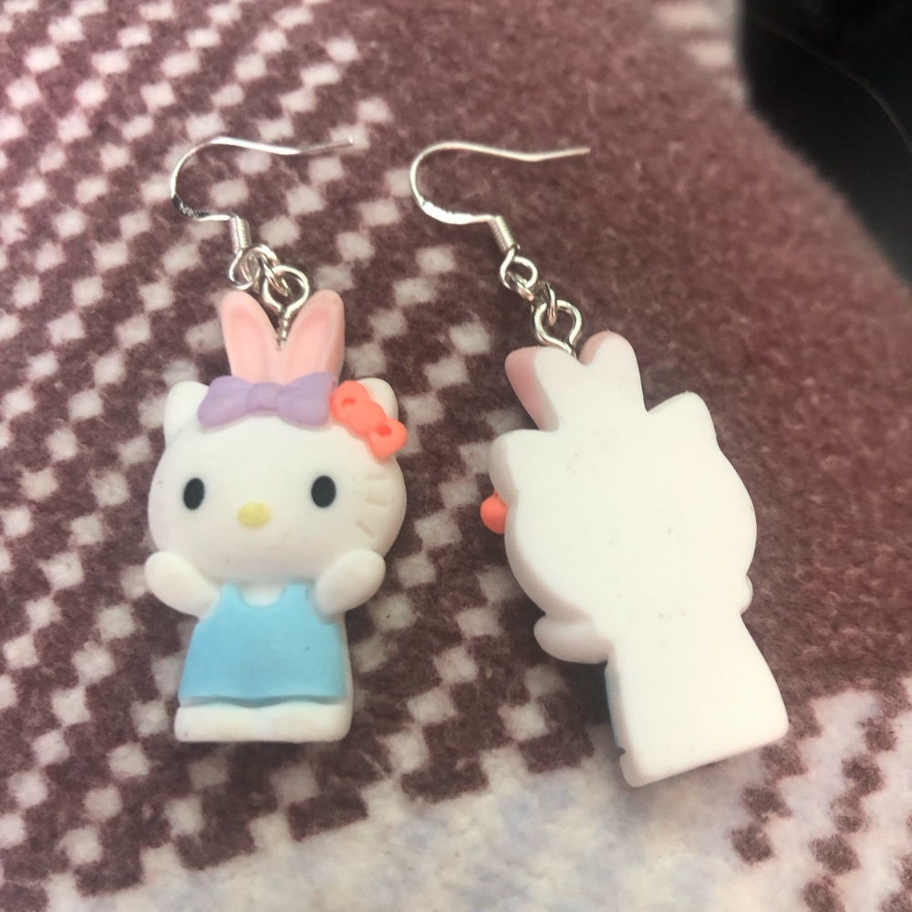 Hello Kitty Blue Dress Earrings